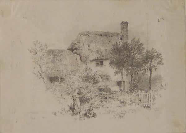 Cottage and Figures